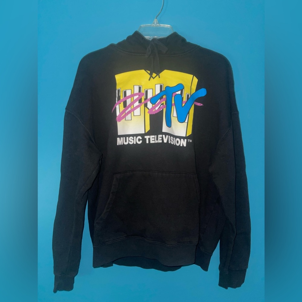 MTV retro 90s hoodie sweatshirt piano pullover